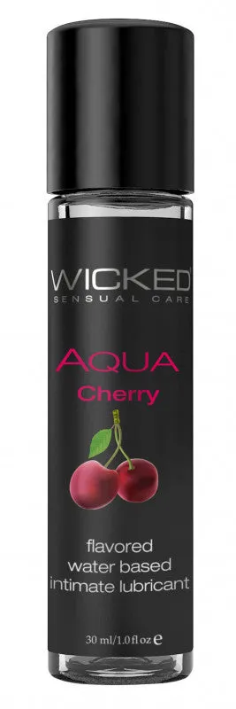Aqua Cherry WaterBased Lubricant 1 Oz Wicked Sensual Care Lubricants