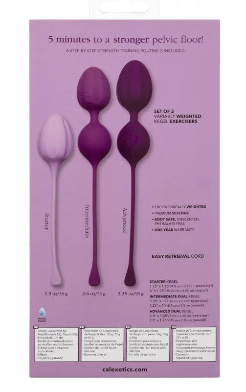 CalExotics Female Sex Toys | Kegel Training 3-Piece Set - Purple CalExotics Female Sex Toys | Kegel Training 3-Piece Set - Purple