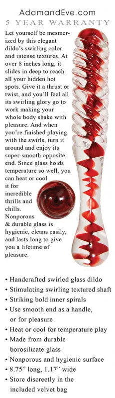 Dildos | Adam and Eve Eve's Sweetheart Swirl Glass Dildos | Adam and Eve Eve's Sweetheart Swirl Glass