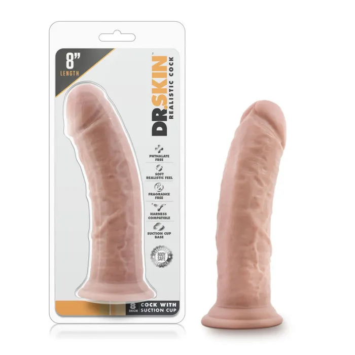 Dildos Blush Novelties Dr Skin 8 Inch W Suction Cup Vanilla