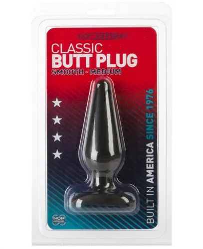Doc Johnson Anal | Classic Butt Plug - Smooth - Medium - Black Doc Johnson Anal | Classic Butt Plug - Smooth - Medium - Black