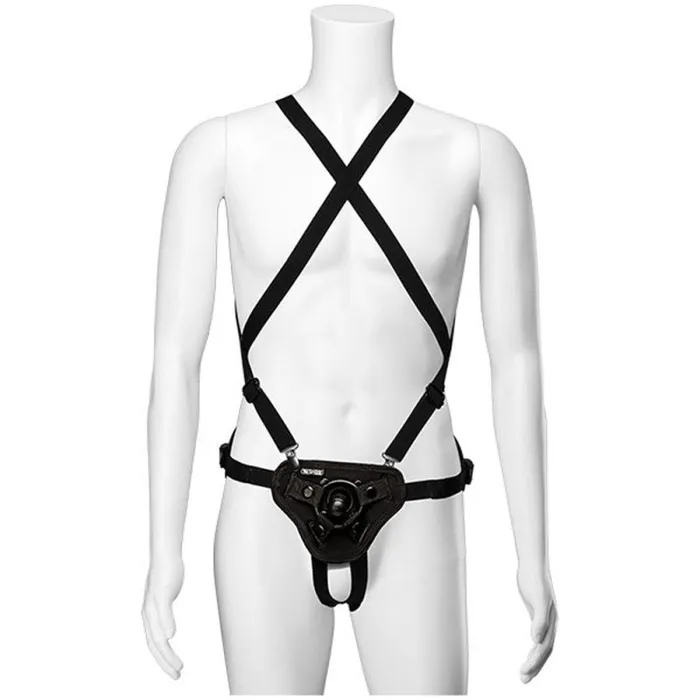 Doc Johnson Female Sex Toys | Vac-U-Lock - Suspender Harness With Plug - Black