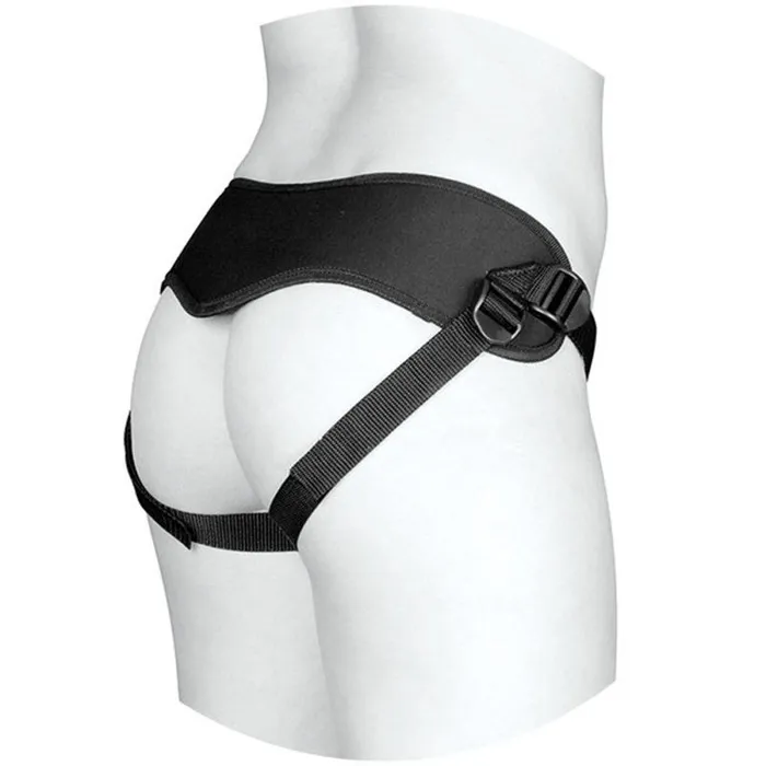 Doc Johnson Female Sex Toys | Vac-U-Lock - Suspender Harness With Plug - Black