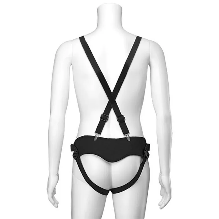 Doc Johnson Female Sex Toys | Vac-U-Lock - Suspender Harness With Plug - Black