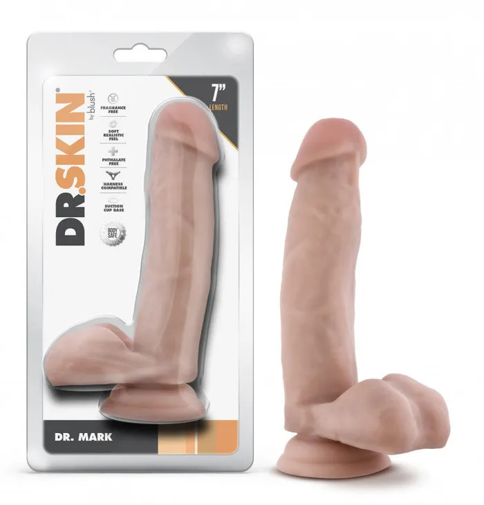 Dr Skin Dr Mark 7 Inch With Balls Beige Blush Dildos