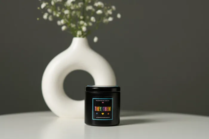 Gender Fluid Candle Theythem 4 Oz Vanilla Bean Gender Fluid Dildos