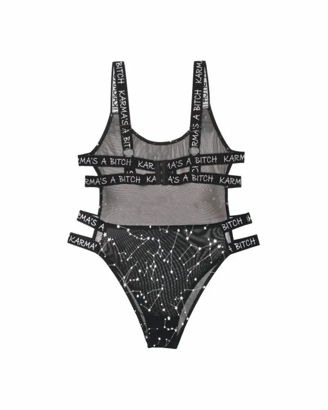 Karma's a Bitch Bodysuit - Black - S/m | Fantasy Lingerie Anal Karma's a Bitch Bodysuit - Black - S/m | Fantasy Lingerie Anal
