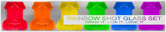 Kheper Games Anal Rainbow Shot Glass Set 6pc