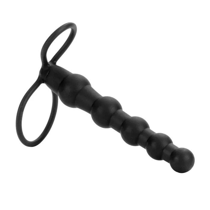 Love Rider Beaded Dual Black Penetrator | California Exotic Anal