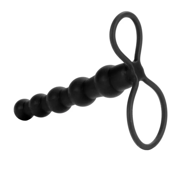 Love Rider Beaded Dual Black Penetrator | California Exotic Anal