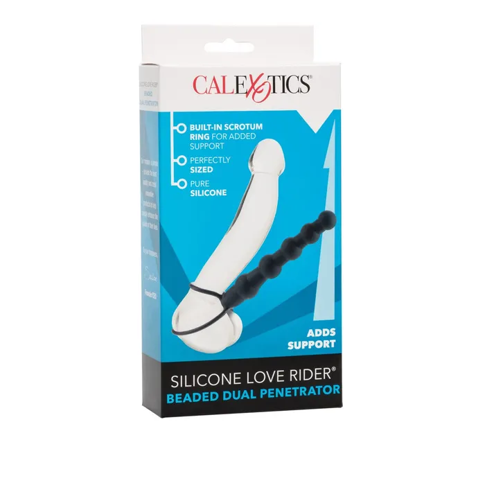 Love Rider Beaded Dual Black Penetrator | California Exotic Anal