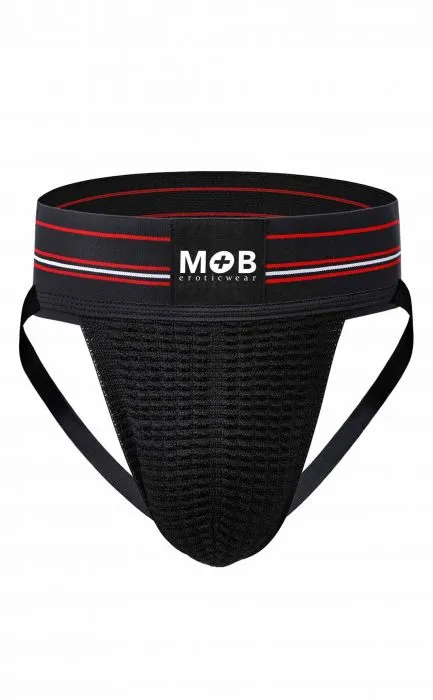 Mob Fetish Jockstrap Black Medium 3in Waistband(bulk) | Male Basics Anal