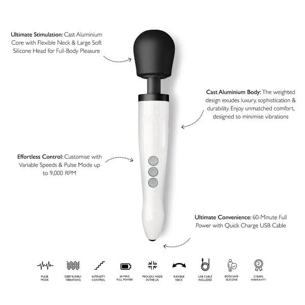 My Amazing Fantasy Doxy Die Cast Rechargeable - Stardust White | Female Sex Toys