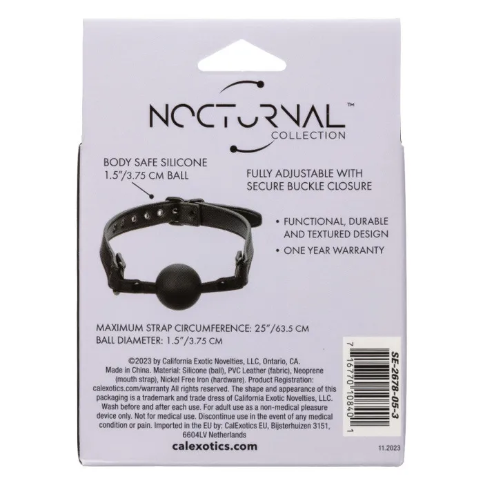 Nocturnal Collection Ball Gag - Black | CalExotics Anal Nocturnal Collection Ball Gag - Black | CalExotics Anal