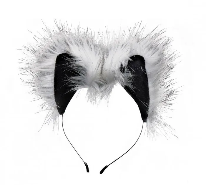 Tailz Grey Wolf Tail & Ears Set | XR Brands Anal