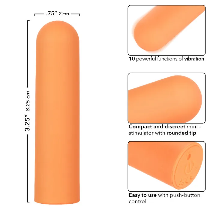 Turbo Buzz Rounded Bullet - Orange | CalExotics Female Sex Toys Turbo Buzz Rounded Bullet - Orange | CalExotics Female Sex Toys