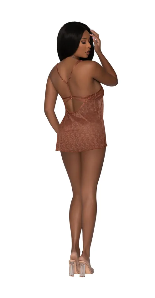 (wd)caramel Kiss Babydoll & Th Set Caramel S/m | Magic Silk Lingerie Female Sex Toys