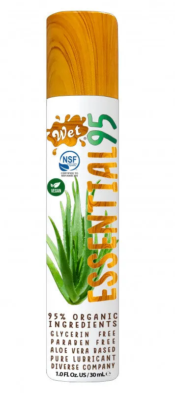 Wet Lubricants Wet Essential95 Certified 95 Organic Aloe Based Lubricant 1 Fl Oz Wet Lubricants Wet Essential95 Certified 95 Organic Aloe Based Lubricant 1 Fl Oz