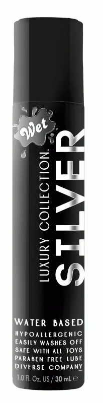 Wet Lubricants Wet Silver Luxury Water Based Lubricant 1 Fl Oz